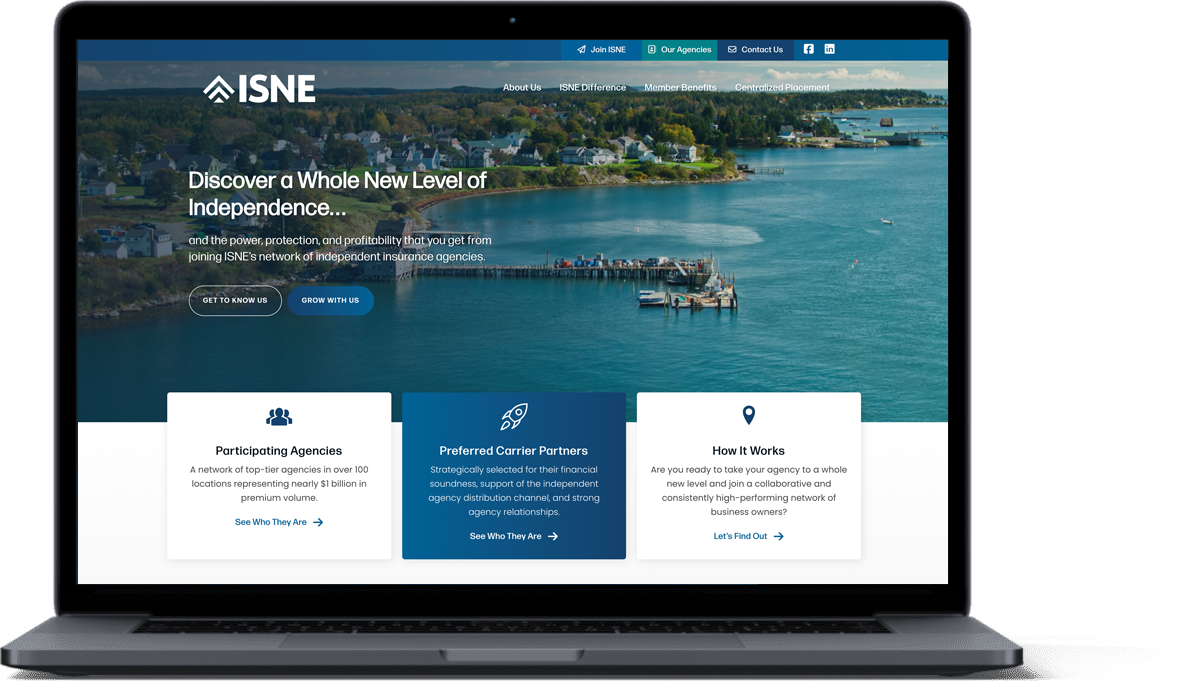 Photo of the ISNE homepage